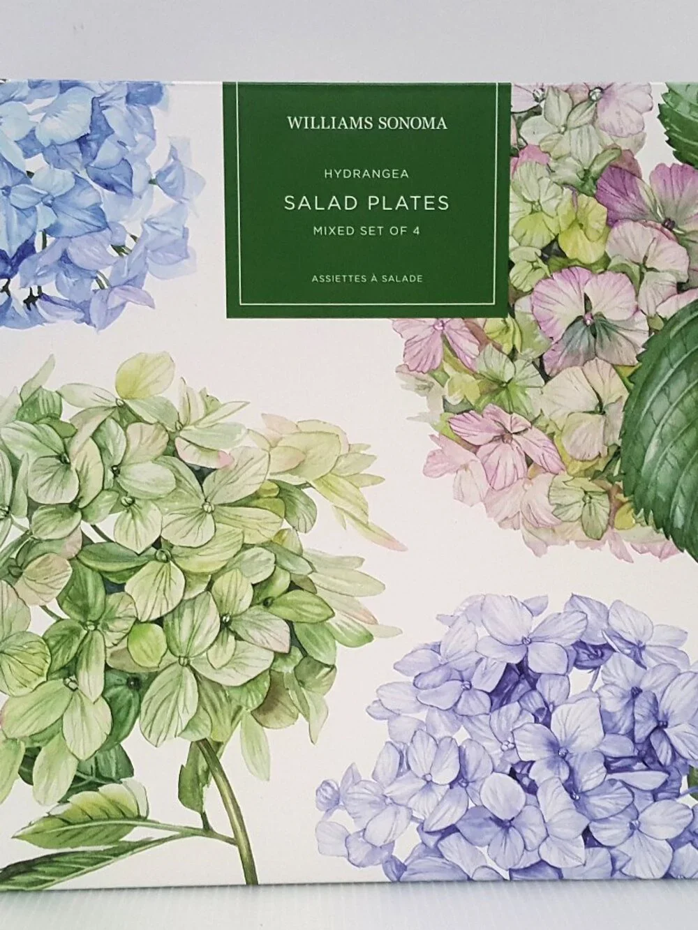 Williams Sonoma S/4 Hydrangea Salad Plates 8.5